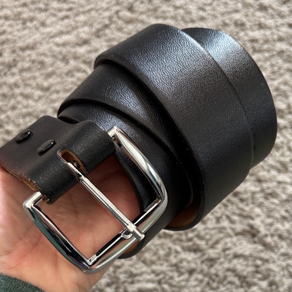 Made in Mexico Men's Black Leather Belt